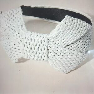 Handwoven Rattan Bow Accented Headband